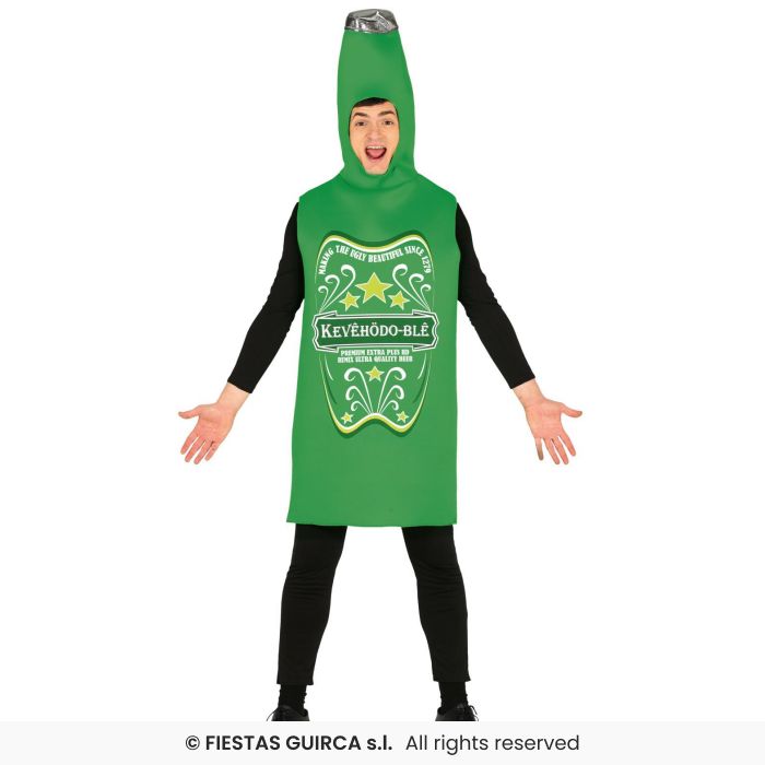 Beer Bottle Mens Fancy Dress Costume Adults Stag Night Novelty Outfit
