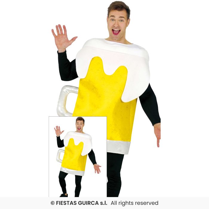 Mens Stag Night Novelty Fancy Dress Costume Beer Mug Adults Outfit