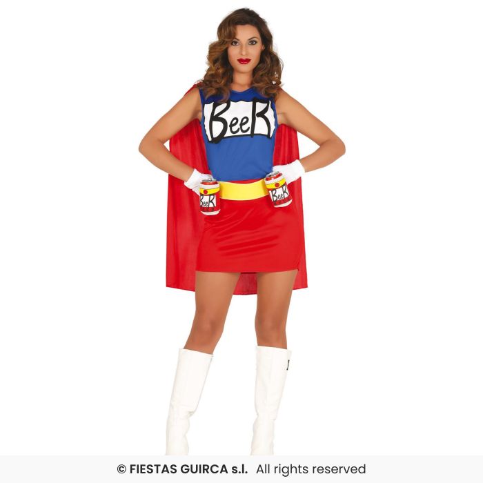 Beer Woman Adults Fancy Dress Costume Novelty Ladies Outfit UK 8-18