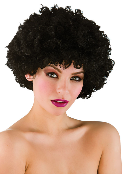 Funky Black Afro Wig Mens Ladies Clowns Fancy Dress Accessory