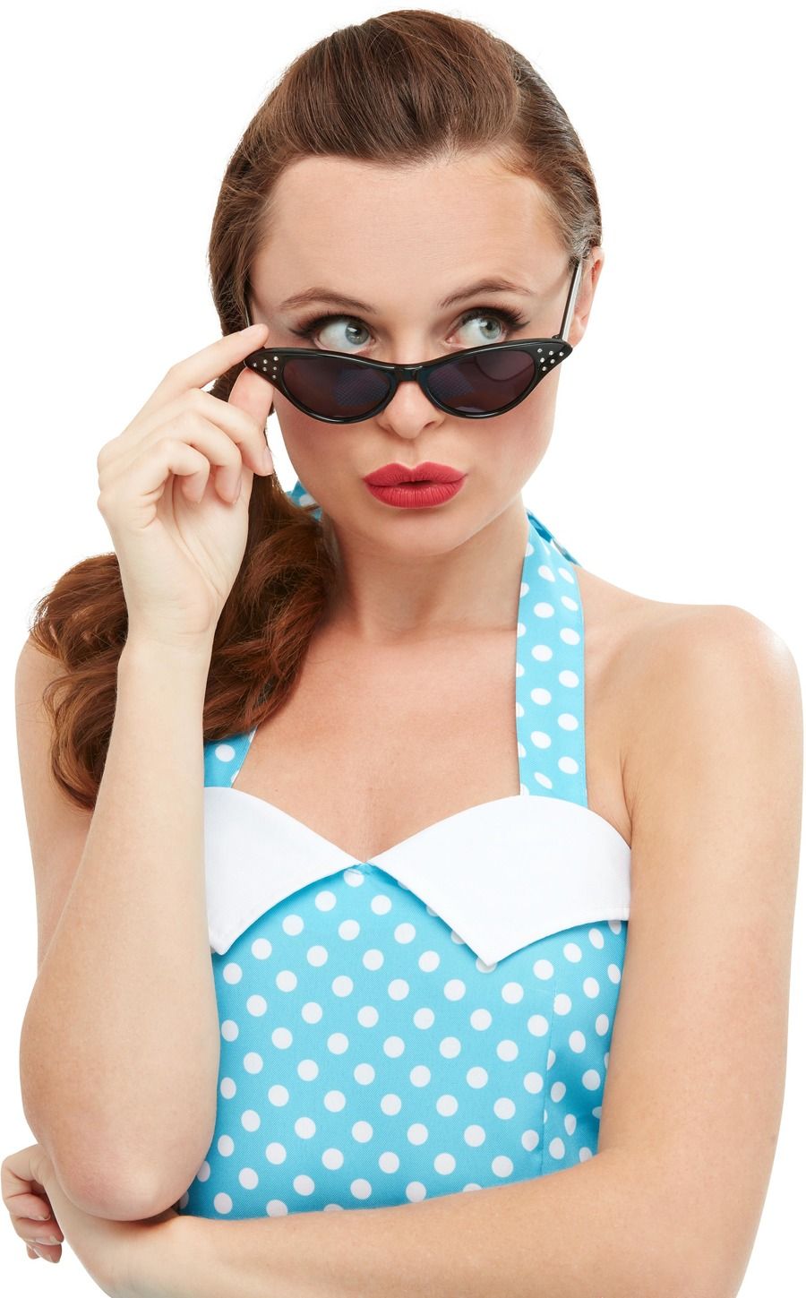 Ladies 50s 60s Rock N Roll Glasses Grease Dame Edna Specs Fancy Dress Costume