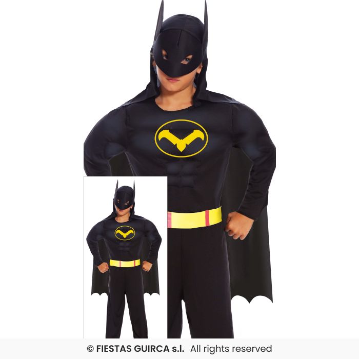 Deluxe Bat Hero Superhero Film Moviestar Fancy Dress Costume Muscle Padded Age 3-12