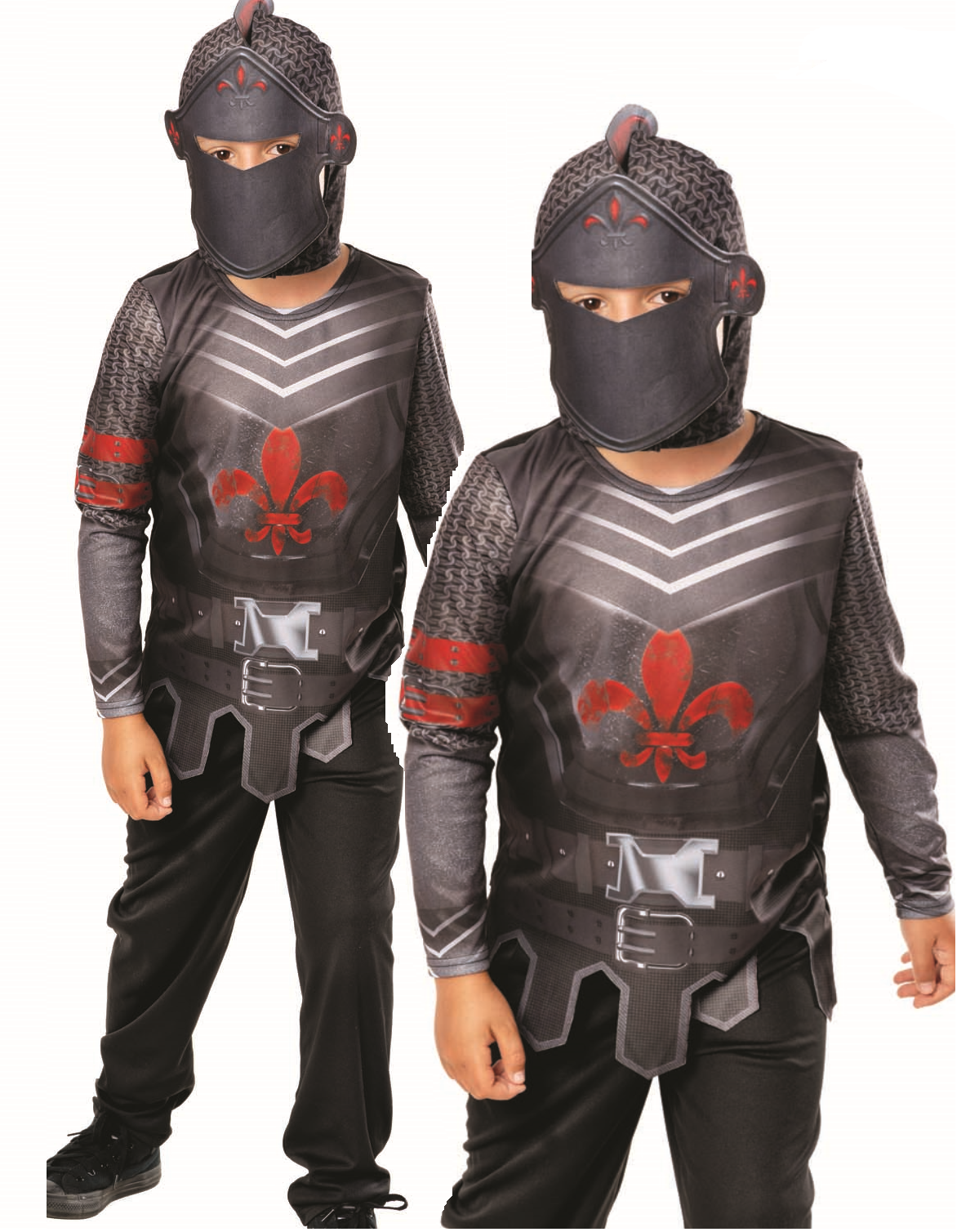 Black Knight Medieval Kids Fancy Dress Costume Boys Guard Book Day