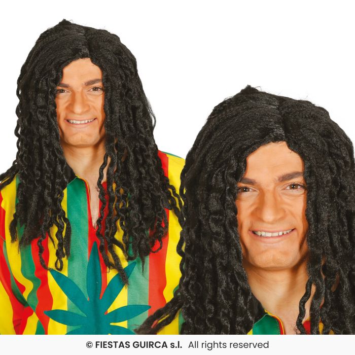 Rasta Wig Black Adults Jamacian Fancy Dress Dreadlocks Wig Mens Ladies