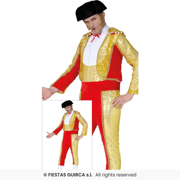 Spanish Bull Fighter National Dress Spain Mexican Fancy Dress Costume Mens
