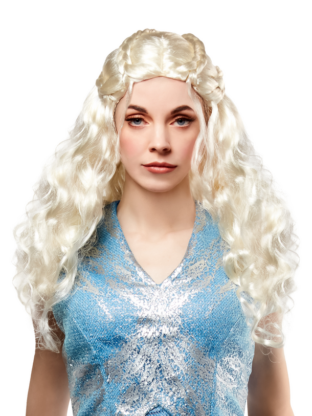 Daenerys Targaryen Wig Game Of Thrones Ladies Long Blonde Wavy Wig Fancy Dress