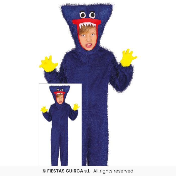 Boogie Hugger Jumpsuit With Hood Kids Halloween Fancy Dress Monster Age 3-12