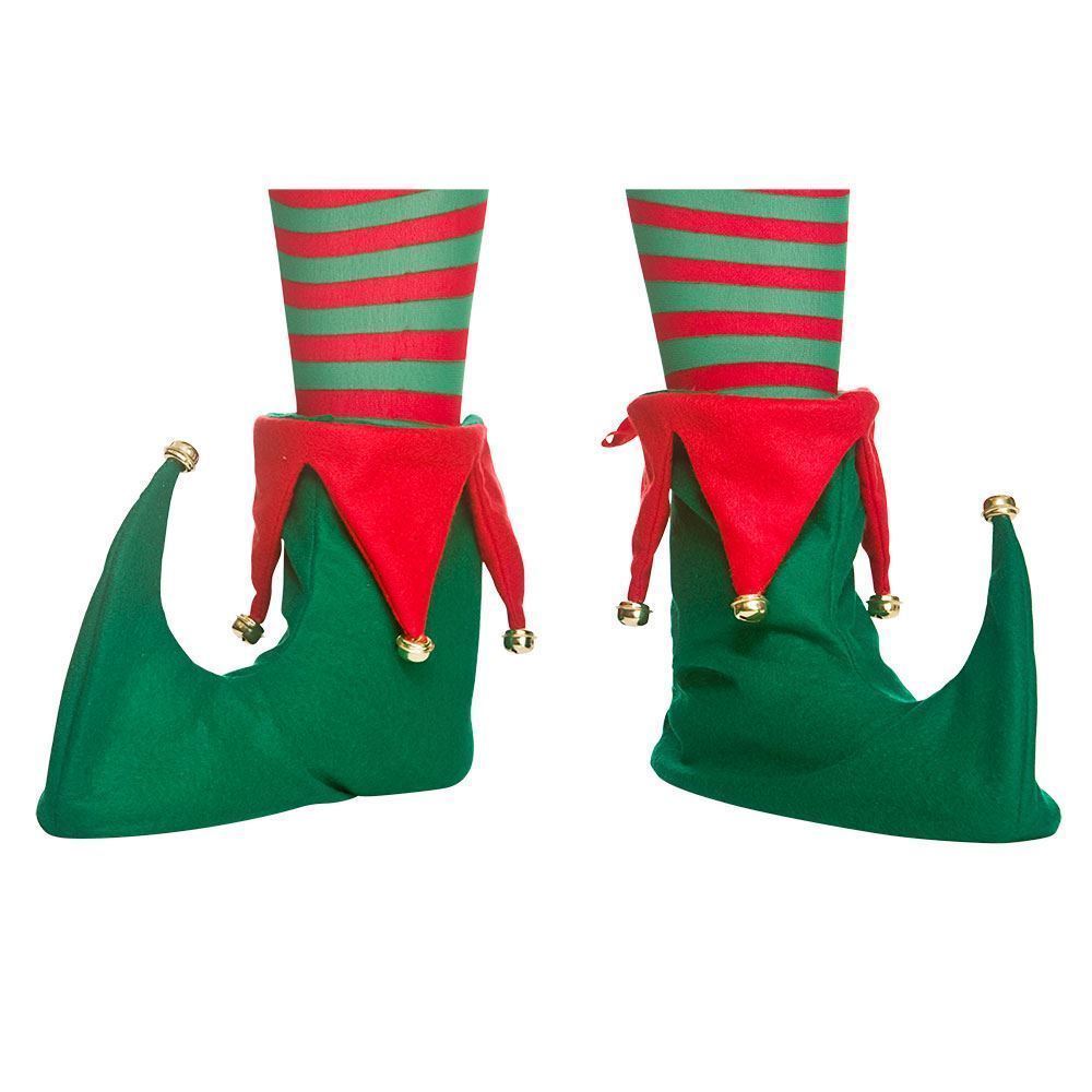 Adults Elf Boots Shoe Covers Xmas Pixie Jester Slippers Christmas Fancy Dress New