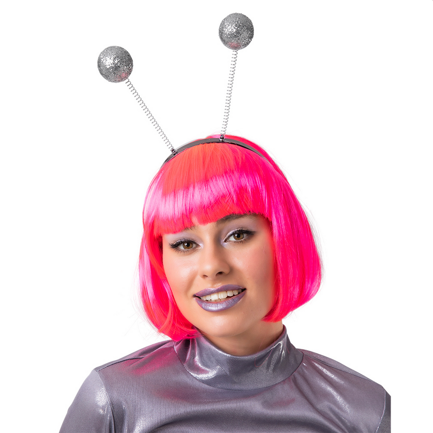 Silver Glitter Headboppers Adults Insect Space Antenna Christmas Glitter Boppers
