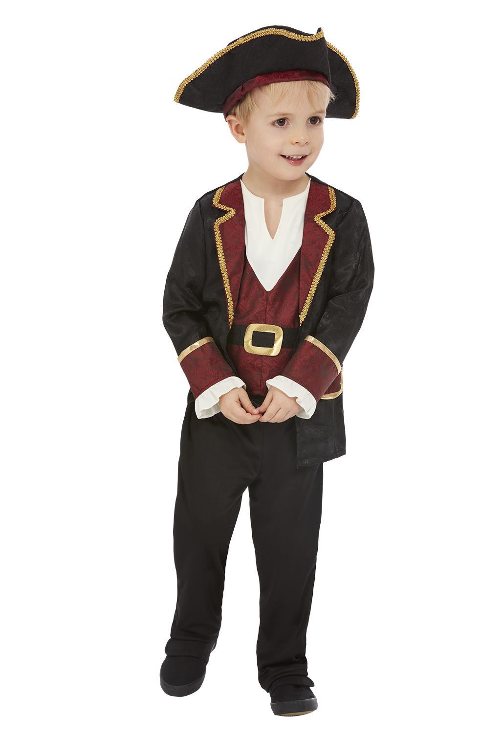 Boys Pirate Costume Childrens Swashbuckler Kids Pirates Fancy Dress Outfit