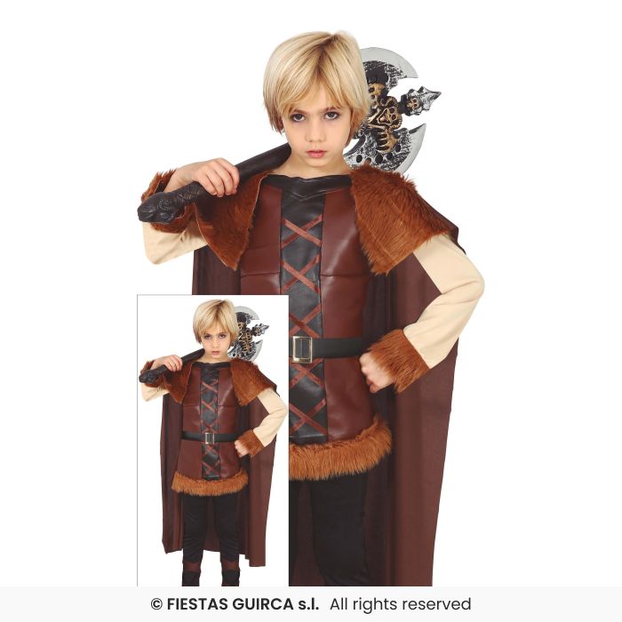 Nordic Warrior Boys Viking Costume Noarse Fancy Dress Outfit Book Day Age 3-13