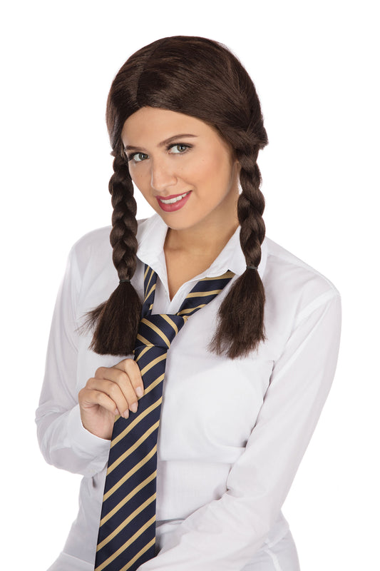 Brown Schoolgirl Wig