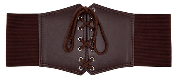 Corset Belt Brown Adults Steam Punk Fancy Dress Accessory Ladies Belt