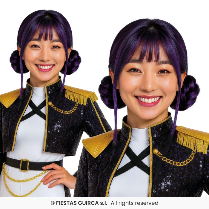 K-pop Mustic Starry Buns Wig Ladies Wig Fancy Dress Accessory