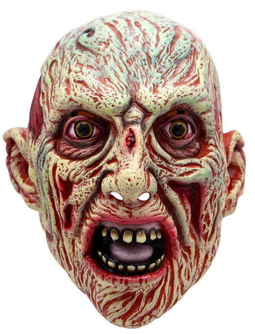 Burned Man Latex Mask Halloween Adults Freddy Style Fancy Dress Accessory