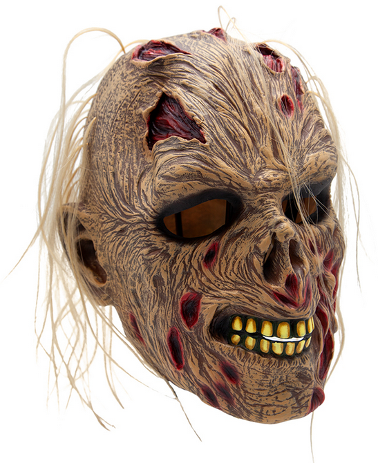 Burned Zombie Latex Mask Adult Skull Mask Mens Ladies Halloween Fancy Dress