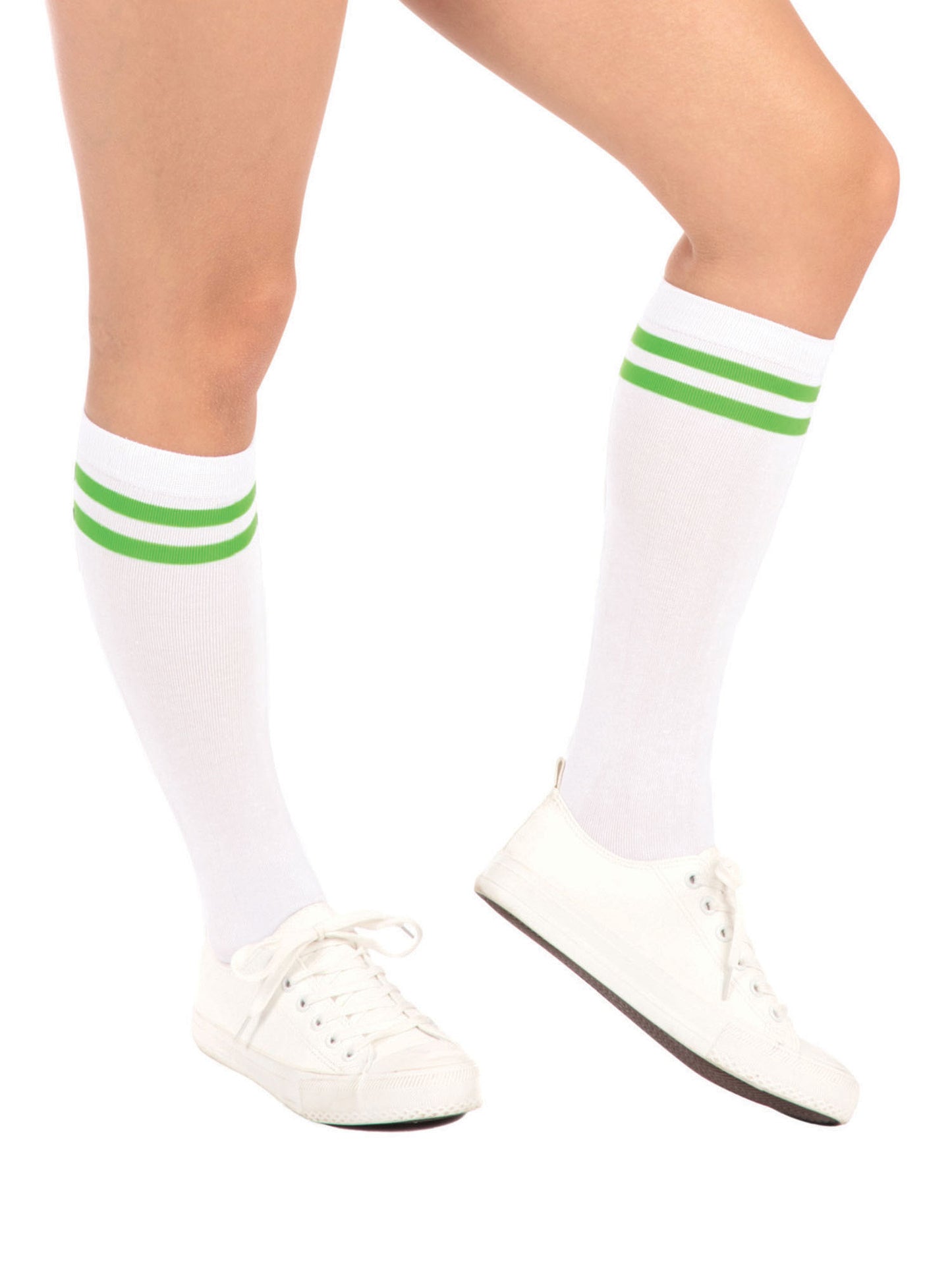 Neon Tube Socks Adults 80s 1980s Fancy Dress Cheerleader Accessory