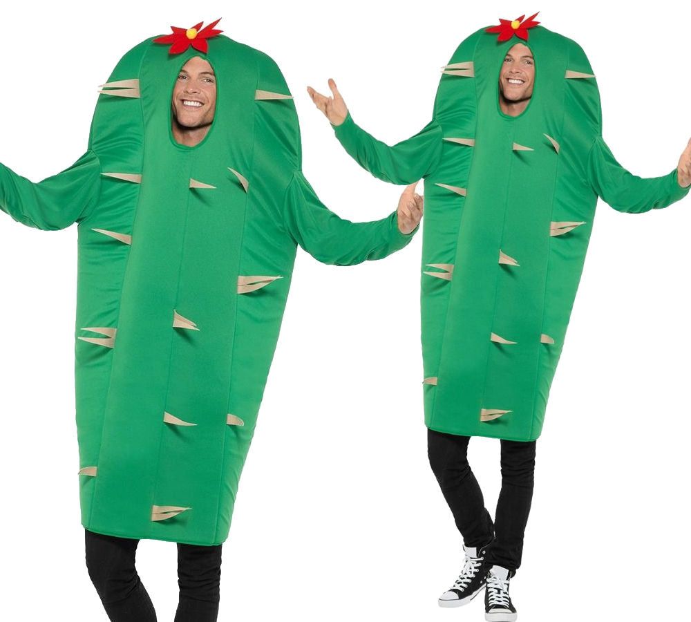Green Cactus Costume Novelty Fun Stag Night Fancy Dress Outfit Adults Western