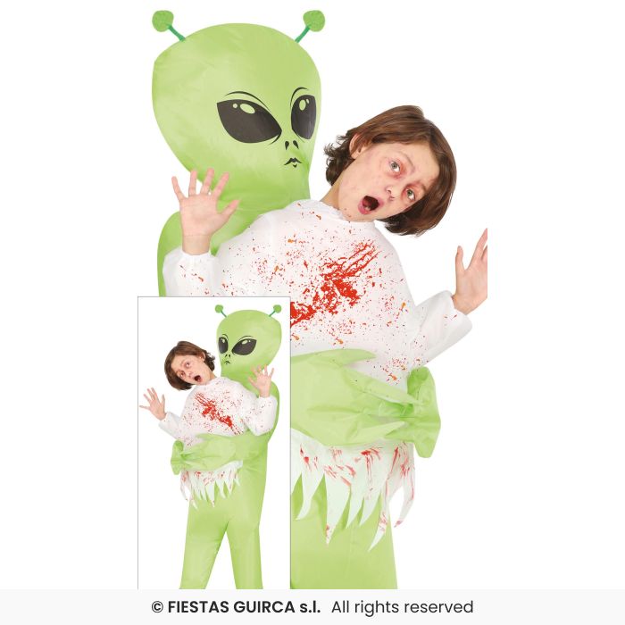 Carrying Alien Costume Inflatable Funny Kids Fancy Dress Outfit Age 7-9