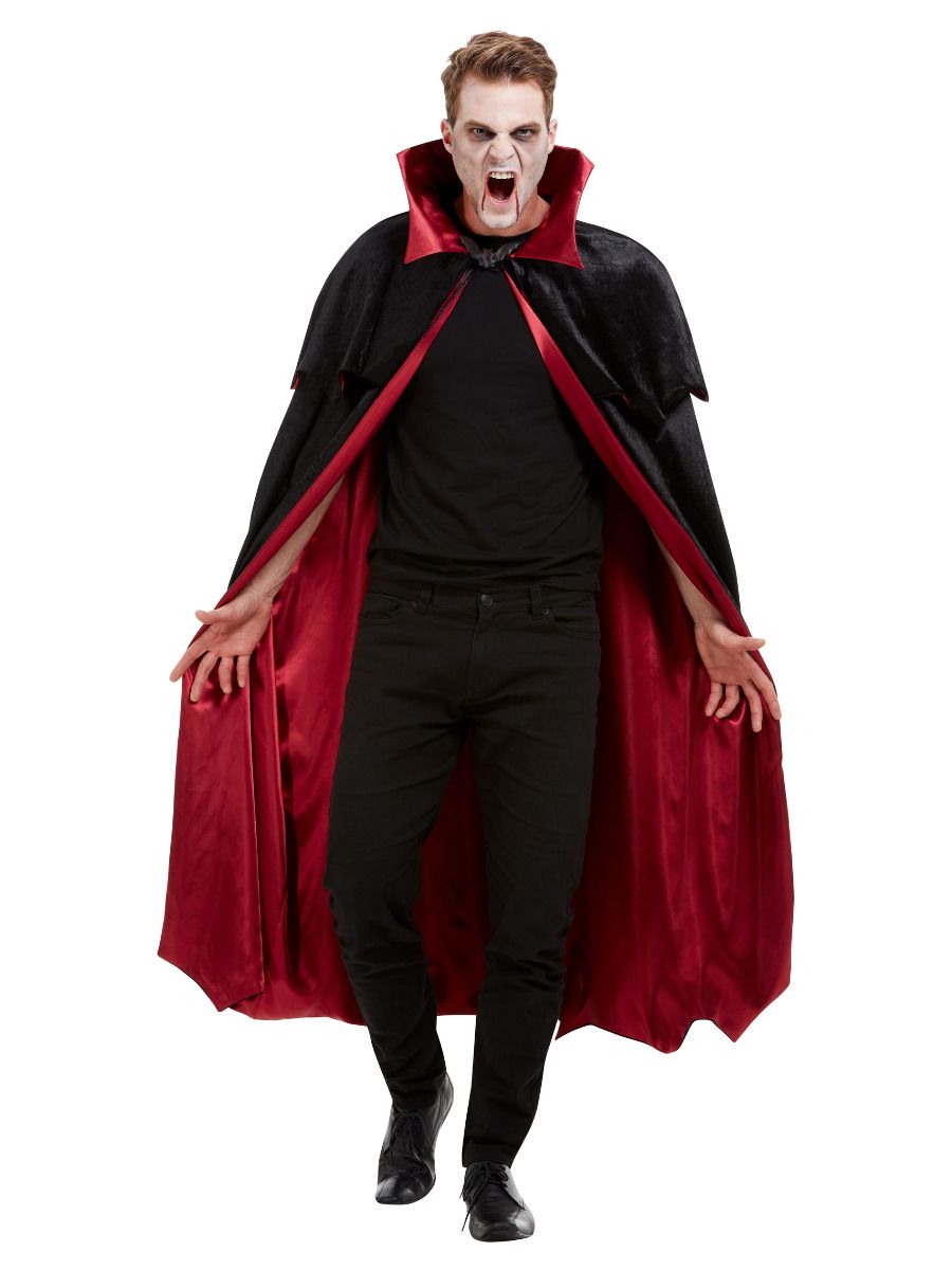 Deluxe Vampire Cape Professional Stage Quality Velour Lining Adults Fancy Dress