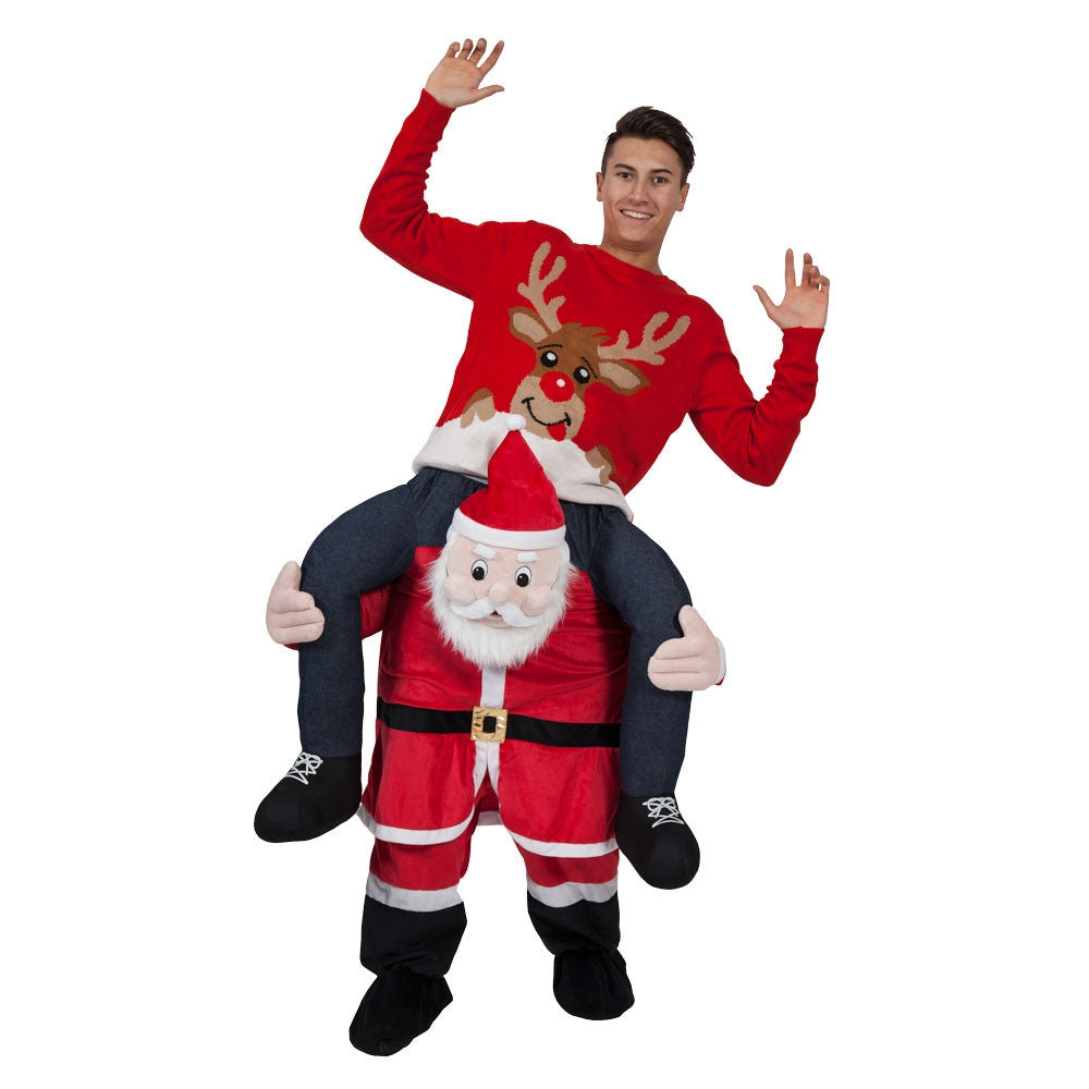 Christmas Mascot Carry Me Xmas Fancy Dress Costume Deluxe Mascot