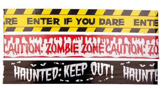 3 Pack Of Caution Tape Halloween Party Decoration Fancy Dress Keep Out Zombie