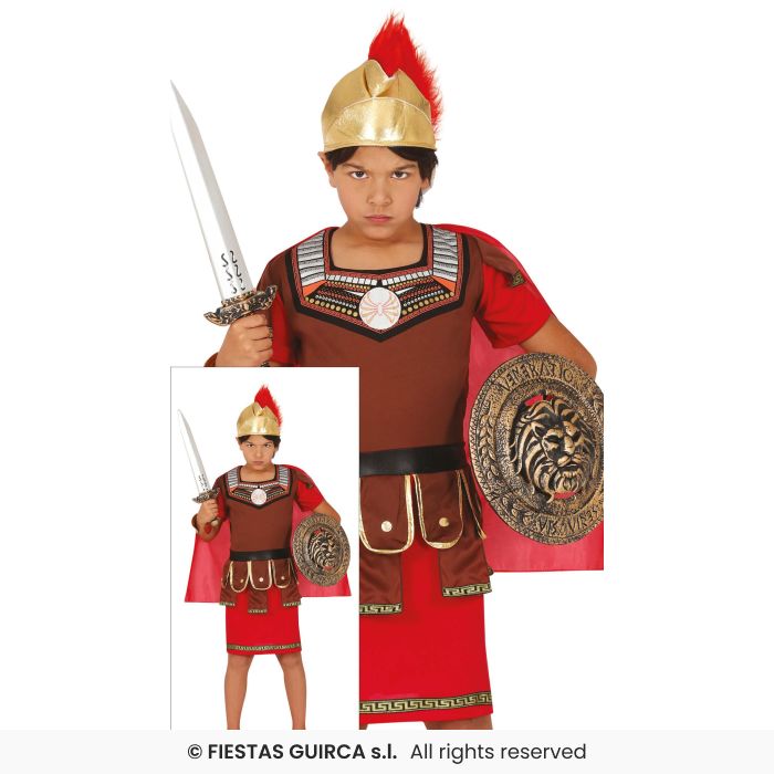 Roman Centurion Costume Boys Gladiator Kids Fancy Dress Outfit Book Day Age 5-12