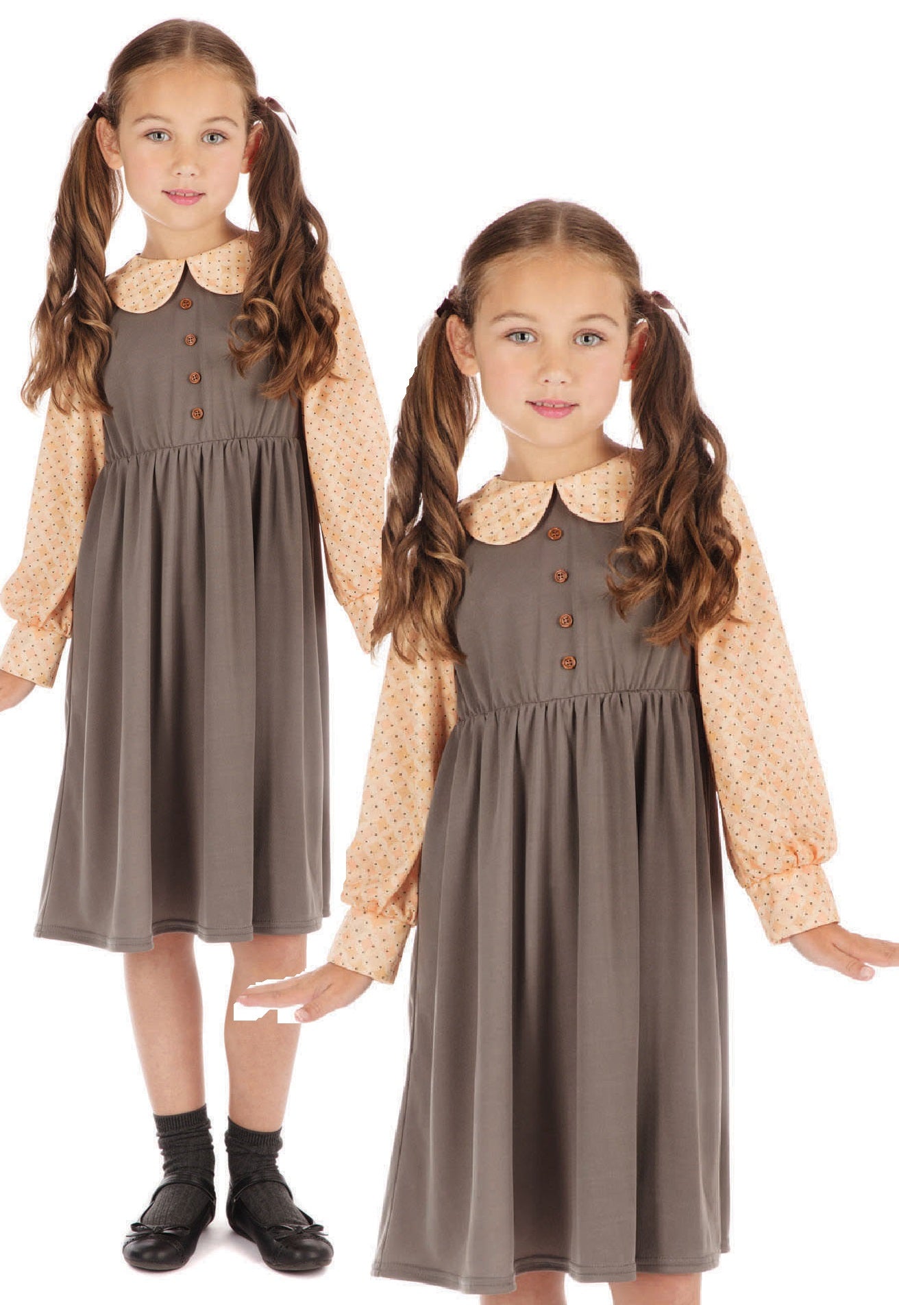 Victorian Schoolgirl 1920s Fancy Dress Costume Girls Book Week Outfit