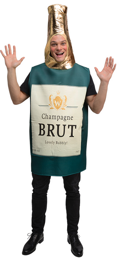 Funny Champagne Bottle Adults Drinking Stag Night Novelty Fancy Dress Costume