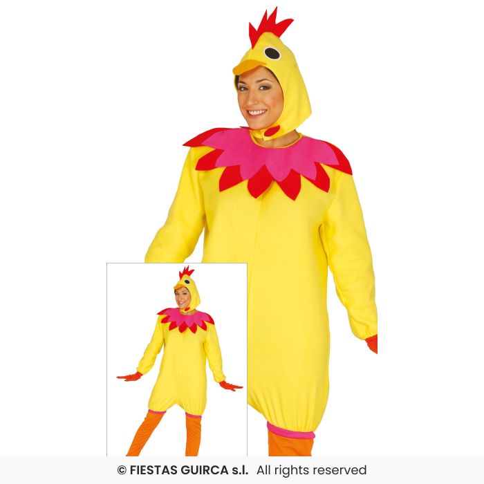 Ladies Chicken Costume Adults Farm Animal Fancy Dress Outfit Yellow Chicken UK 8-16