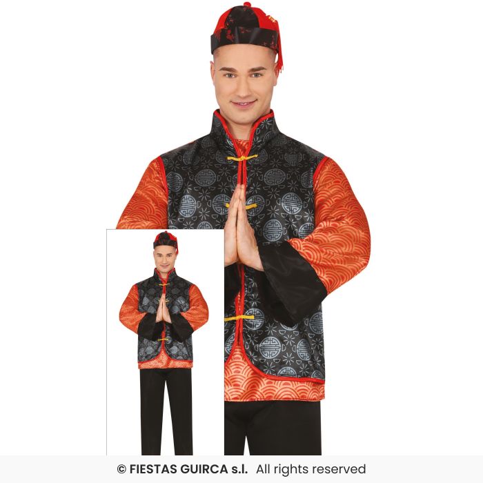 Mandarin Chinese Man Oriental New Year Fancy Dress Fancy Dress Costume Mens