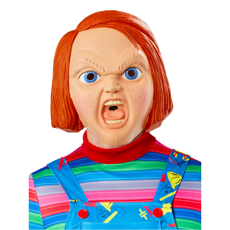 Chucky Half Mask Adults Halloween Chucky Doll Childs Play Fancy Dress Accessory