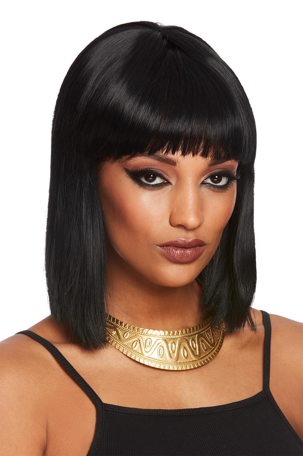 Egyptian Chunky Necklace Gold with Chain Cleopatra Ladies Fancy Dress Accessory