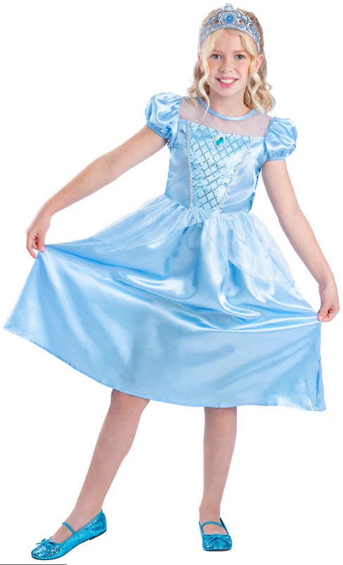 Lost Slipper Princess Costume Fairytale Girls Book Day Fancy Dress Outfit Age 4-12