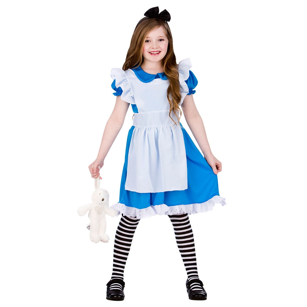 Girls Storybook Alice Costume Wonderland Fairytale Book Day Childs Fancy Dress