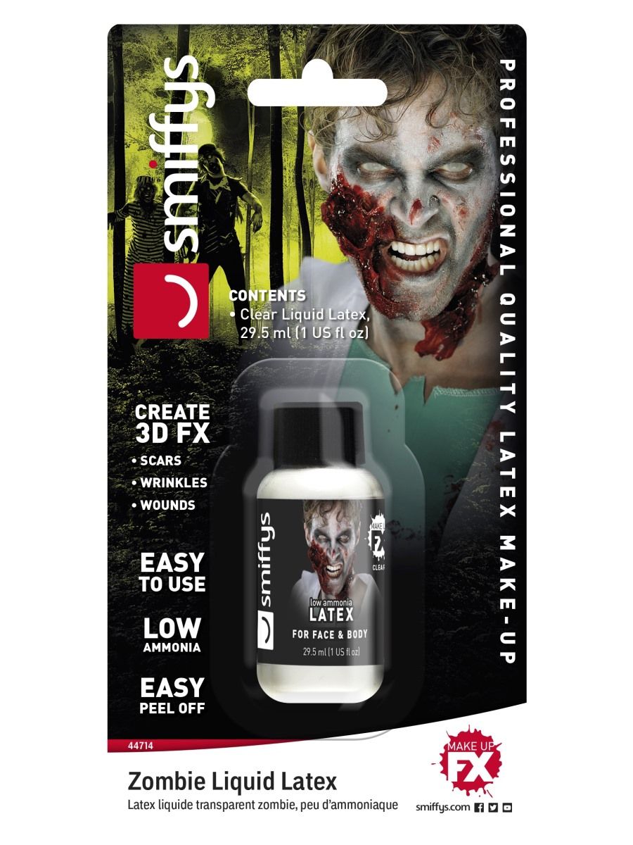 Professional Zombie Liquid Latex 1 oz Halloween Fancy Dress Low Ammonia