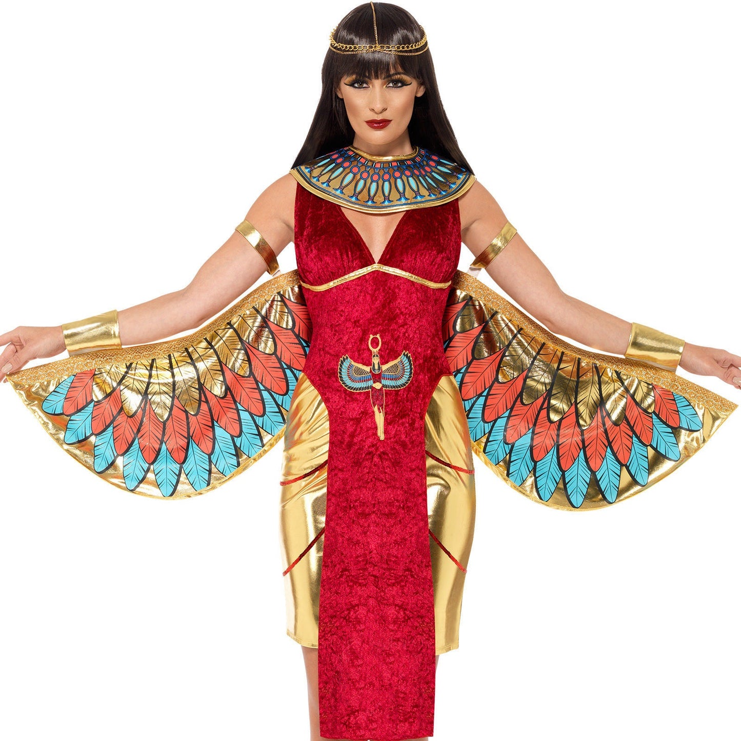 Ladies Egyptian Queen Goddess Ancient Egypt Cleopatra Costume Fancy Dress 8-18