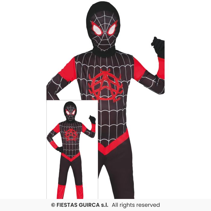 Climber Hero Spider Superhero Fancy Dress Costume Movie Star Bodysuit Age 3-12