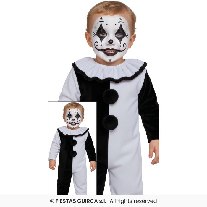 Terrorific Clown Toddlers Fancy Dress Costume Halloween Clowns Outfit Age 1-3