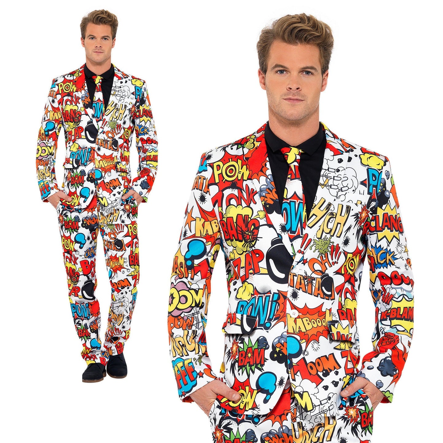 Comic Book Strip Stand Out Suit Mens Adult Fancy Dress Funny Festival Outfit