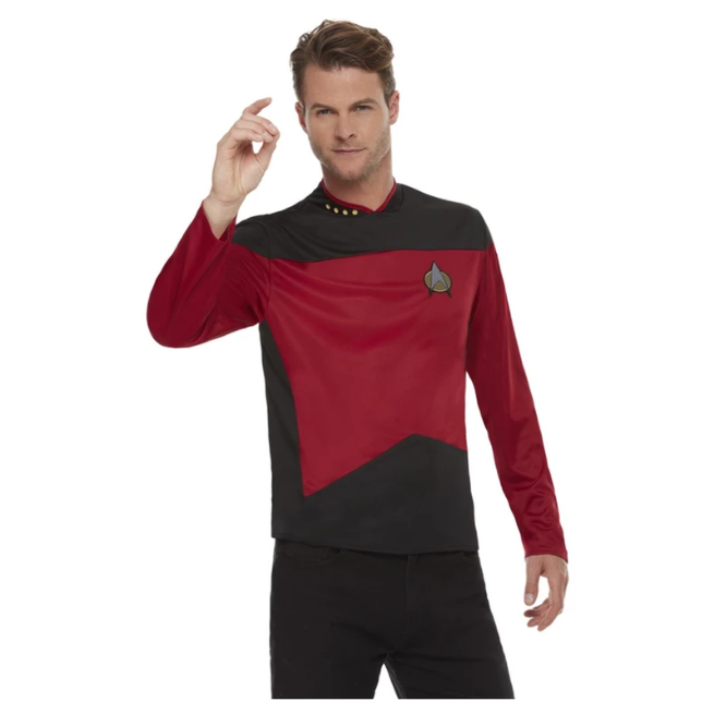 Star Trek The Next Generation Command Uniform Men Licensed Fancy Dress Costume