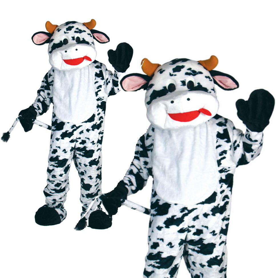 Cow Mascot Adults Deluxe Sports Events Professional Charity Fancy Dress Costume