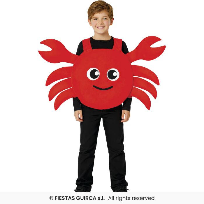 Sea Creature Crab Fancy Dress Costume Boys Girls Outfit Age 7-9