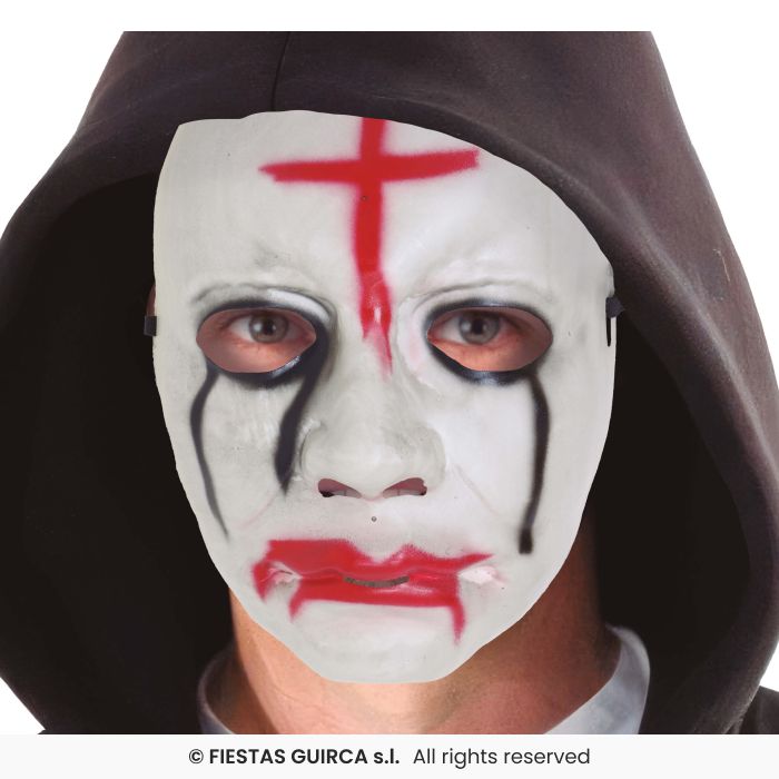 PVC Cross Mask Adults Zombie Nun Fancy Dress Mask Halloween Accessory
