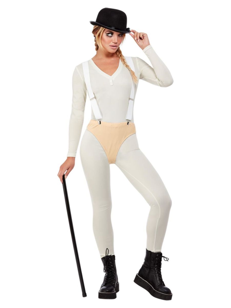 Cult Classic Costume Clockwork Orange Adults Fancy Dress Droog Ladies Mens