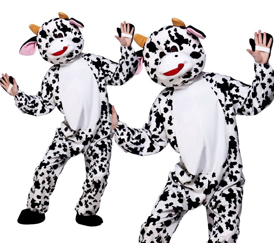 Carnival Adult Cute Cow Mascot Costume Unisex Farm Animal Fancy Dress Outfit New