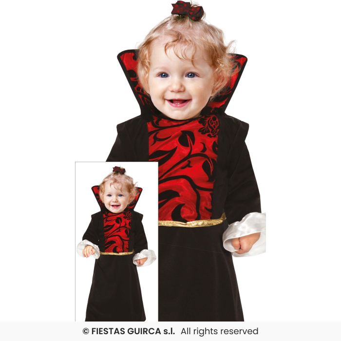 Cute Vampire Girls Fancy Dress Costume Toddlers Vampiress Halloween Outfit Age 1-2