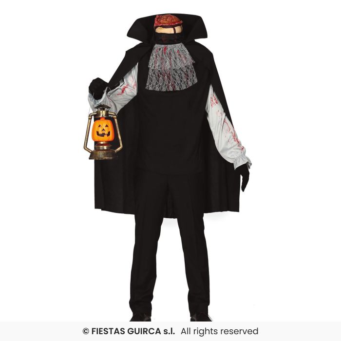 Headless Horseman Adults Cut Head Mens Halloween Fancy Dress Costume