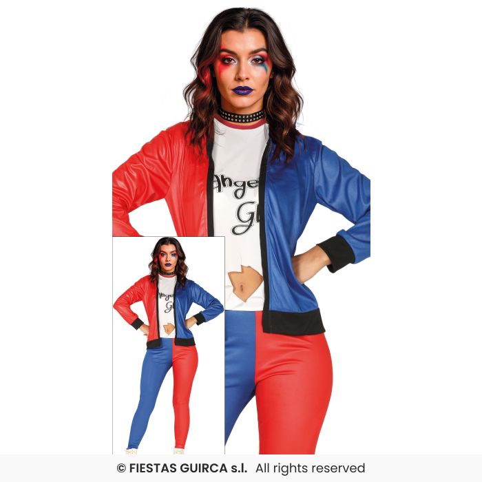 Dangerous Girls Ladies Harlequin Fancy Dress Costume Halloween Outfit UK 8-18