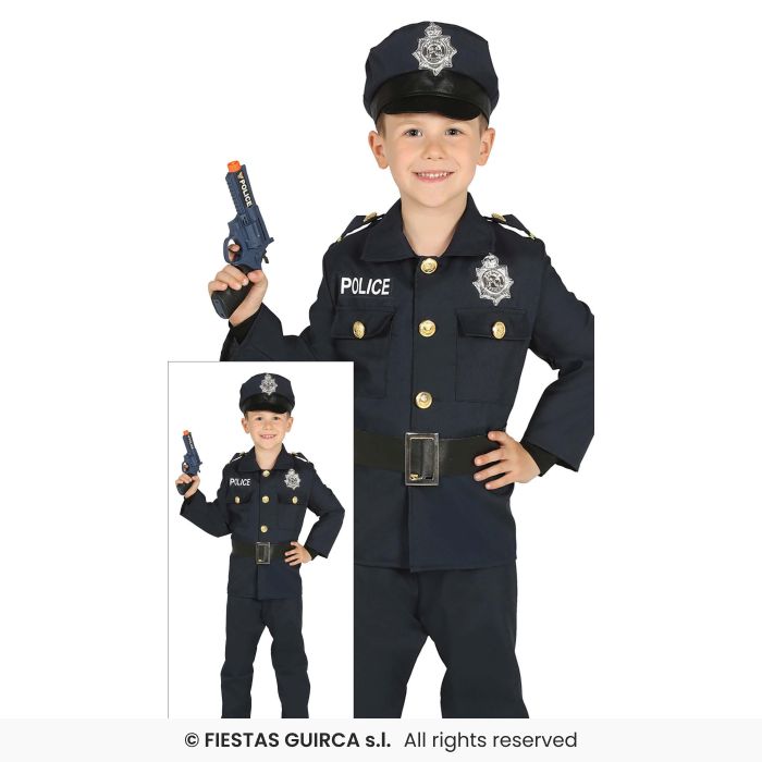 Deluxe Boys Police Officer Occupations Fancy Dress Costume Kids Cop Outfit Age 3-12